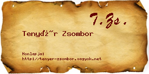 Tenyér Zsombor névjegykártya