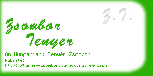 zsombor tenyer business card